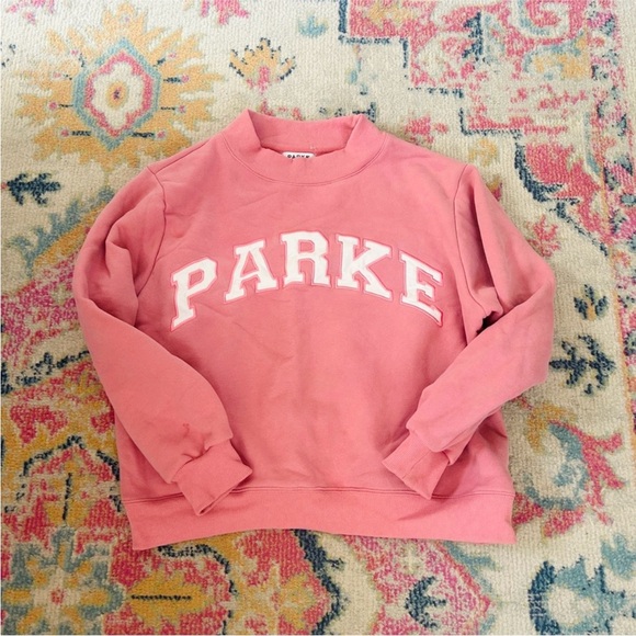 PARKE Bubblegum Mockneck Sweatshirt - Picture 1 of 8
